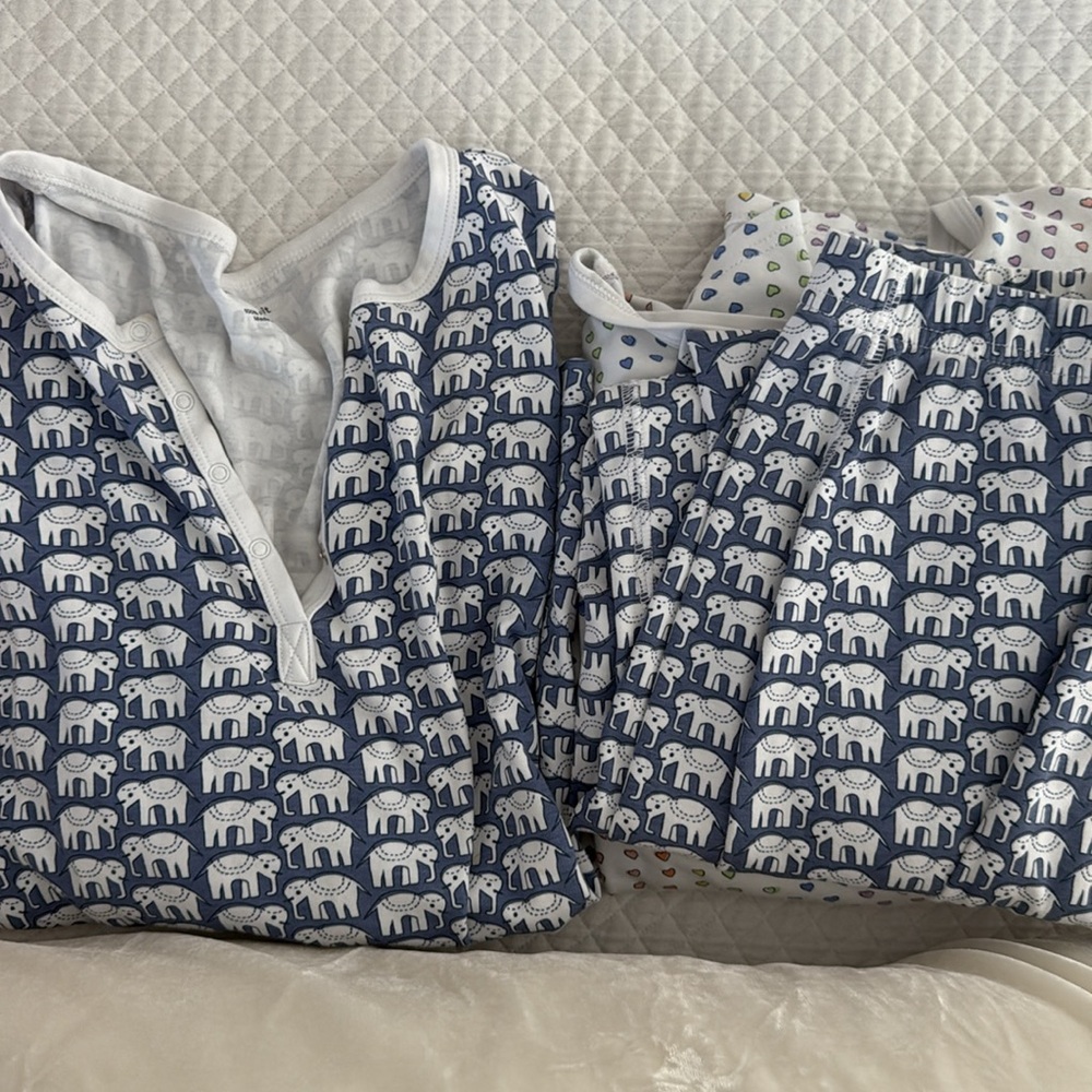 Blue Roller Rabbit Elephant PJs - Picture 2 of 2